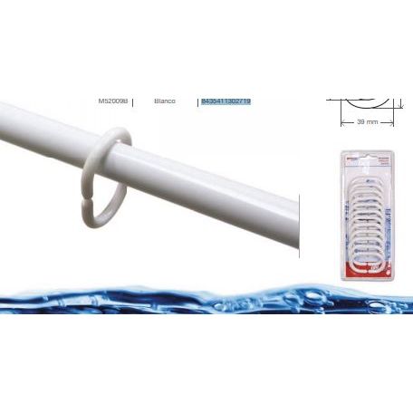 BLISTER 12 GANXOS PER BARRA DE CORTINA BANY.