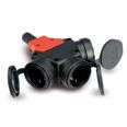 ADAPTADOR TRIPLE GOMA TT IP44 16 A.