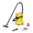 ASPIRADOR KARCHER WD 3S SEC I HUMIT 17L. INOX 1000 W.