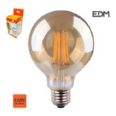 BOMBETA LED ESF&Egrave;RICA &Oslash; 80MM 8W E27  FILAMENTS LLUM C&Agrave;LIDA.