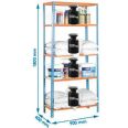 KIT ESTANTERIA BLAU/TARONJA S/PERNS 180X90X40. PT0972.