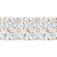 MANTEL BONITA-TEX ESTAMPAT GRIS/MARR&Oacute; 140 CM.