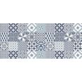MANTEL BONITA-TEX ESTAMPAT TONS BLAUS 140 CM.